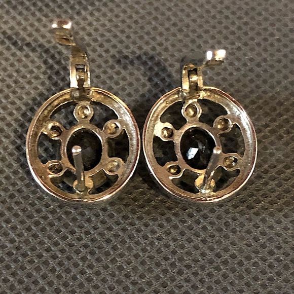 Smokey Topaz Sterling Silver Faceted Filigree Accent Oval Earrings - Picture 10 of 16